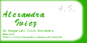 alexandra ivicz business card